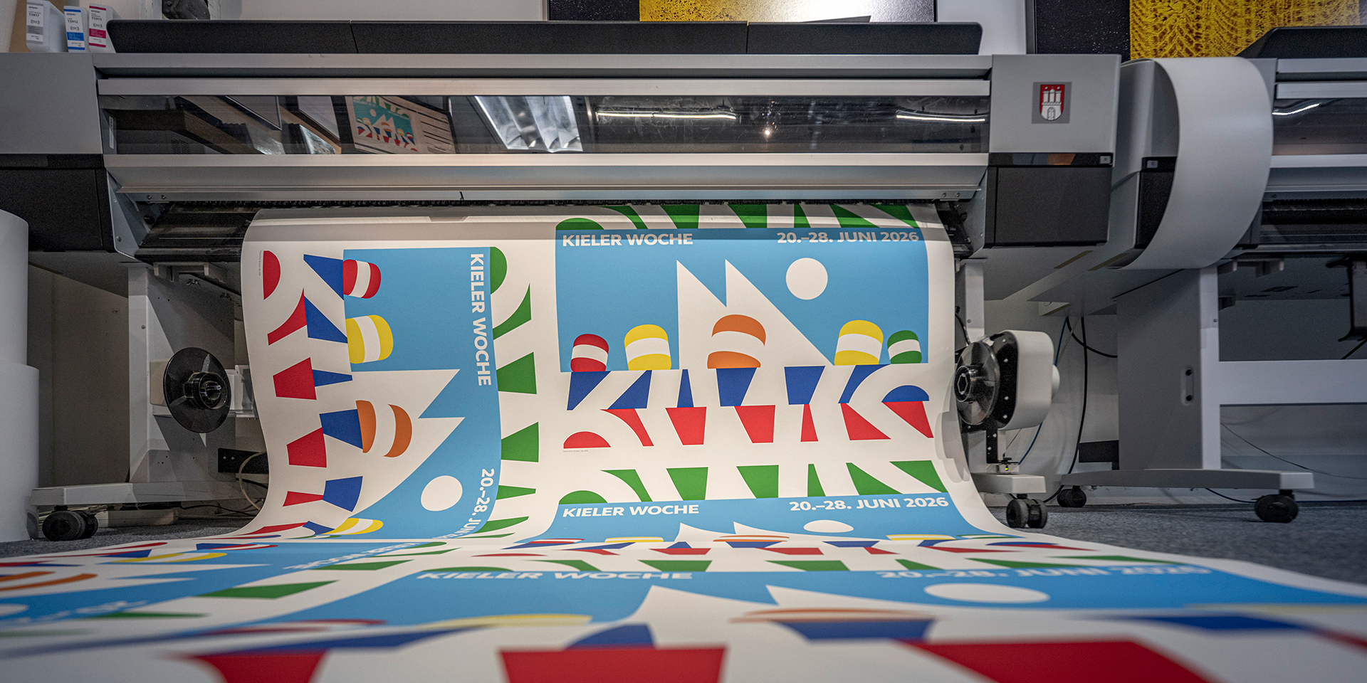 Gedruckt wird die limitierte Kieler Woche Sondereditionauf Canson Edition Etching Rag 310g/m²